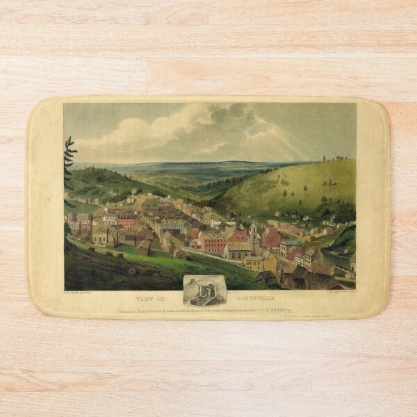Item preview, View of Pottsville, Pennsylvania (1833) designed and sold by allhistory.