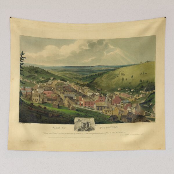 Item preview, View of Pottsville, Pennsylvania (1833) designed and sold by allhistory.