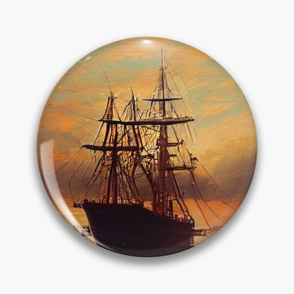 Item preview, Auburn Dawn | Vivid Ship sailing in the ocean designed and sold by ChromaticDusk.