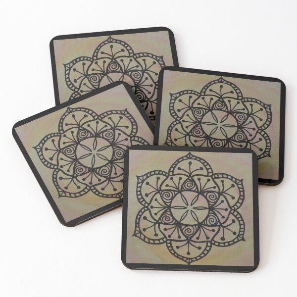 Item preview, ASK FOR HELP MANDALA ~ SACRED GEOMETRY FOR THE SOUL~ PEACH designed and sold by Ann Chatfield.