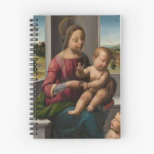 Item preview, Madonna and Child with the Young Saint John the Baptist | Fra Bartolomeo | 1497 Renaissance Gospel Biblical Art designed and sold by CJET.