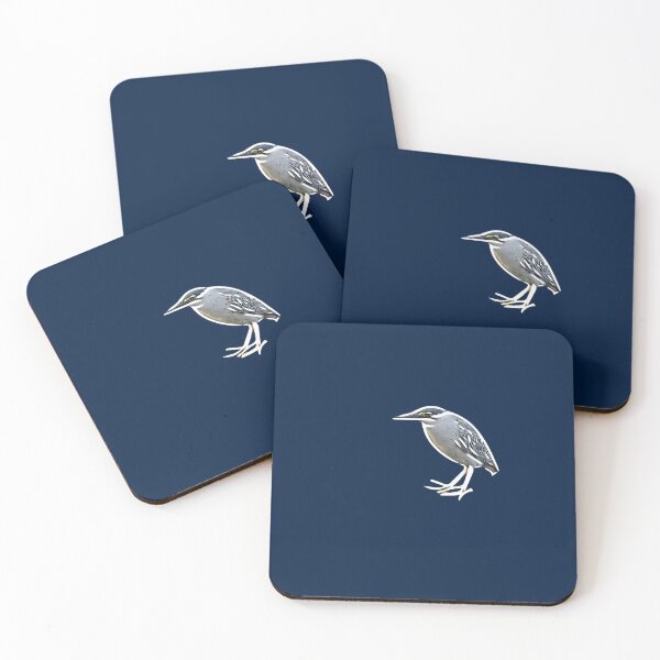 Item preview,  White Alternate Print Painting Design of a Striated Heron  designed and sold by designsasstultd.