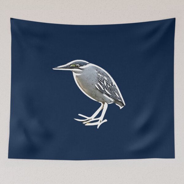 Item preview,  White Alternate Print Painting Design of a Striated Heron  designed and sold by designsasstultd.