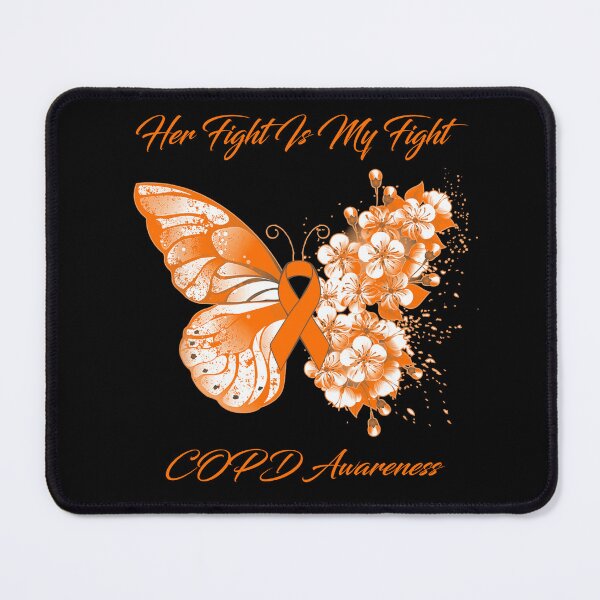 Item preview, Her Fight Is My Fight COPD Awareness Butterfly Ribbon Gifts designed and sold by Adropine.
