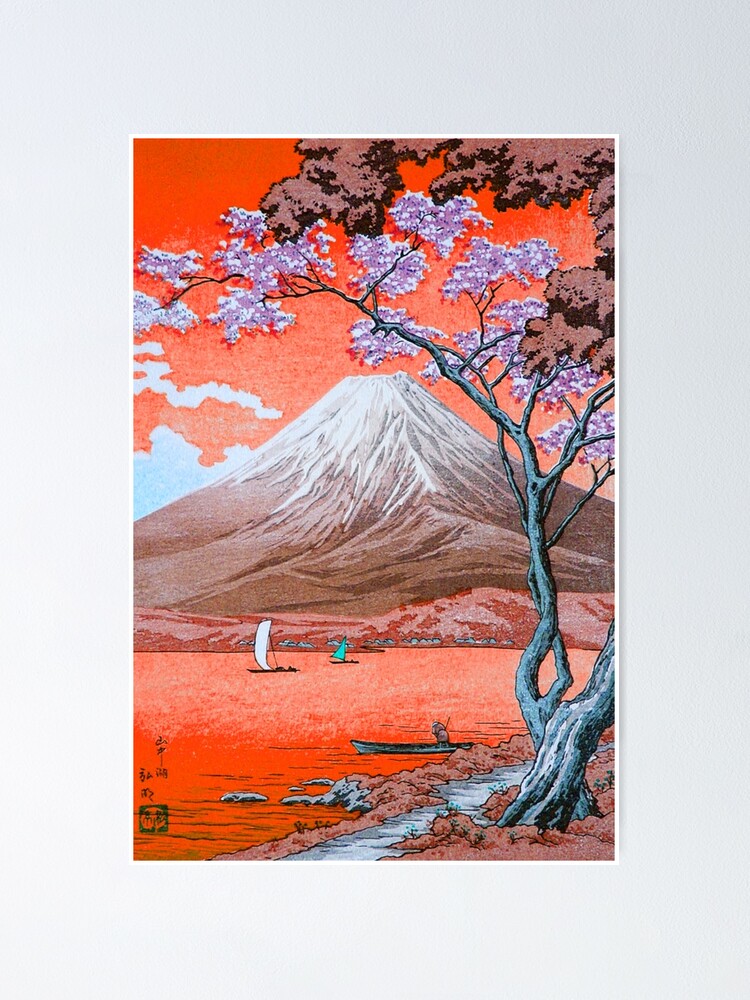 Mount Fuji From Yamanaka shops Poster Painting canvas