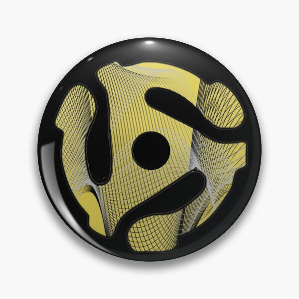 Item preview, Large 45 rpm record adapter yellow wave pattern designed and sold by StealthFandom.