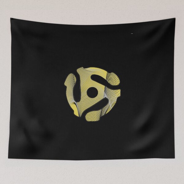 Item preview, Large 45 rpm record adapter yellow wave pattern designed and sold by StealthFandom.