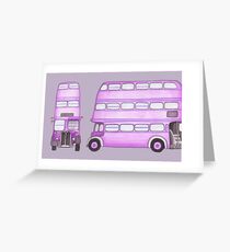 Big Purple Bus Greeting Card