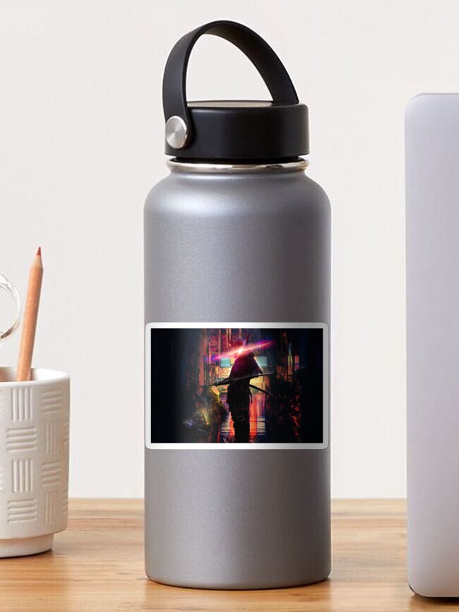 Thumbnail 1 of 3, Sticker, Arasaka Cyberpunk Samurai designed and sold by Bien Design.