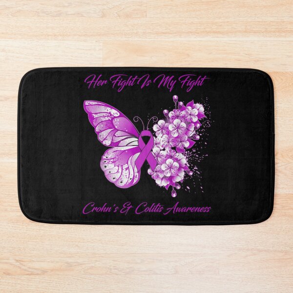 Item preview, Her Fight Is My Fight Crohn's & Colitis Awareness Butterfly Ribbon Gifts designed and sold by Adropine.