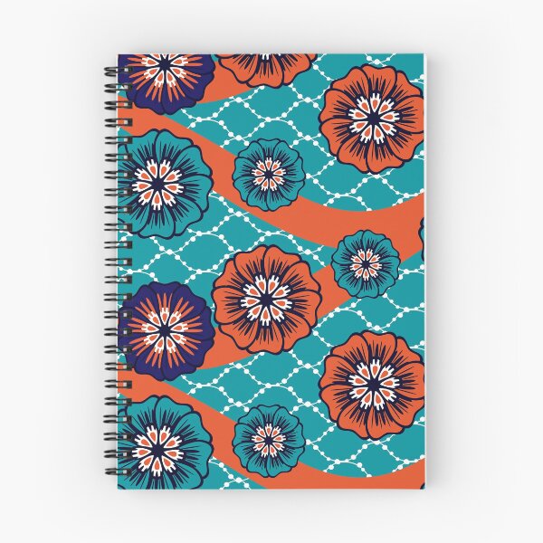 Item preview, African Fabric Wax Print Kente Ankara Ethnic Tribal Exotic Turquoise Orange designed and sold by StudioAkubi.