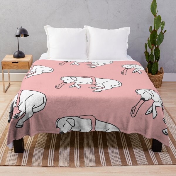 Item preview, White Labrador sleeping with the owner designed and sold by MindToPaper.