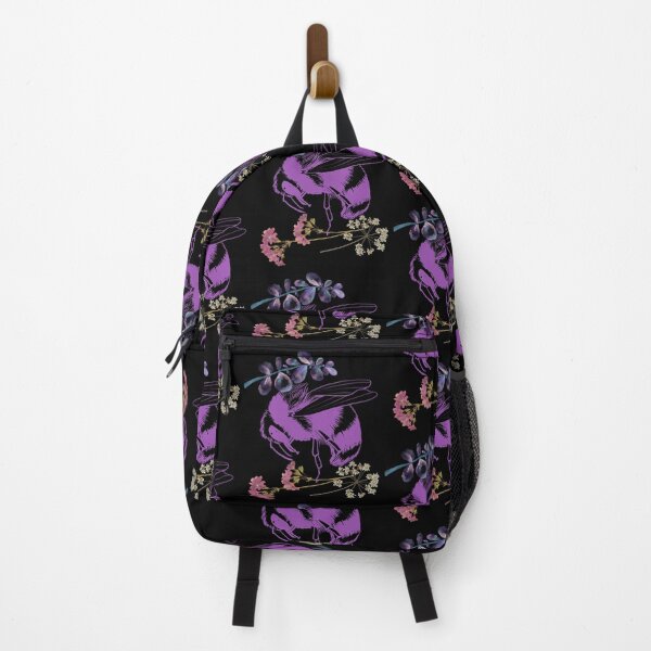Item preview, Purple Silhouette Bumblebee & Wildflowers Illustration Design designed and sold by EarthArtDesigns.