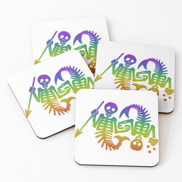 Item preview, Rainbow Mermaid Skeletons designed and sold by spottedhound.