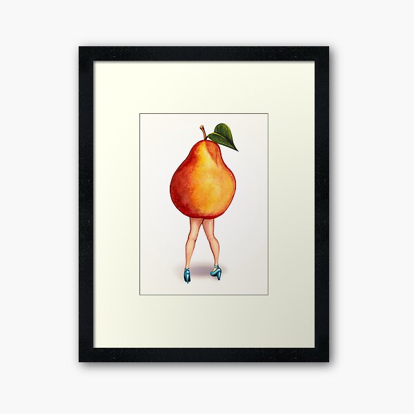 Fruit Stand - Pear Girl Framed Art Print
