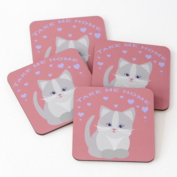 Item preview, Little gray cat needs love designed and sold by Laura Greco.