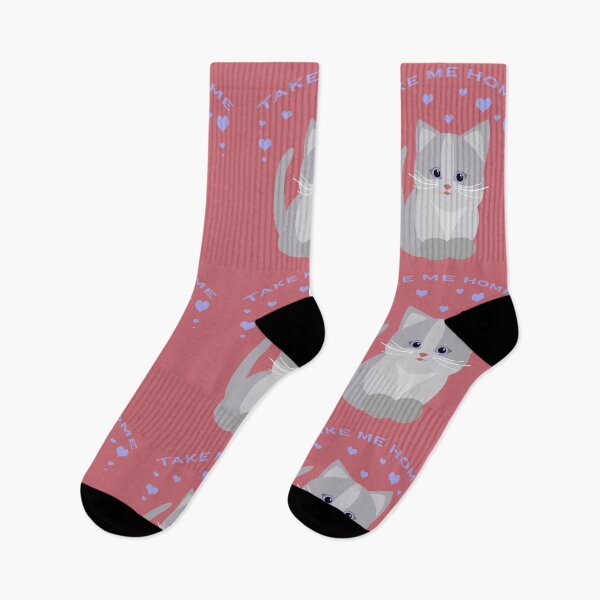 Item preview, Little gray cat needs love designed and sold by Laura Greco.