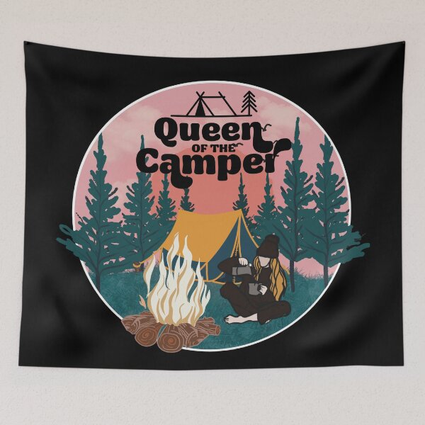 Item preview, Queen Of The Camper - Travel Camping Quote designed and sold by ArtOfStars.