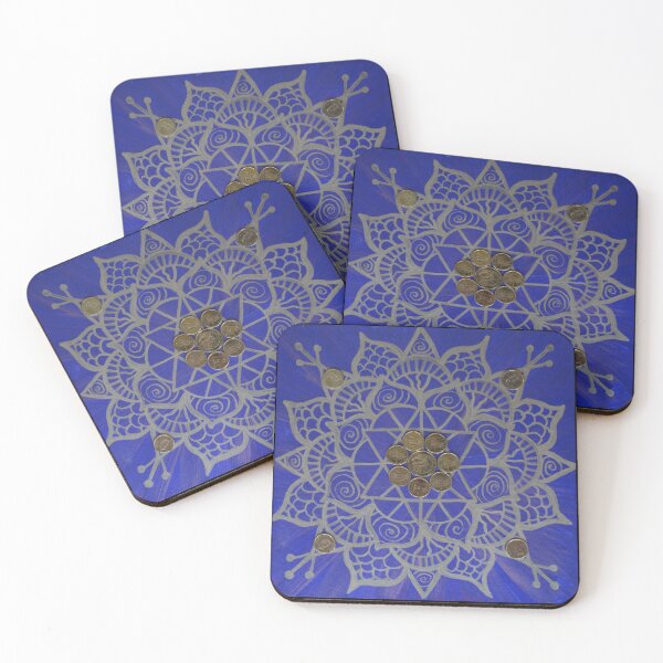 Item preview, EXPECT GOOD THINGS MANDALA ~ SACRED GEOMETRY FOR THE SOUL~ BLUE designed and sold by Ann Chatfield.