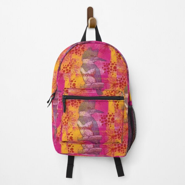 Item preview, Belted Kingfisher in pink and yellow designed and sold by SirenSeventyOne.