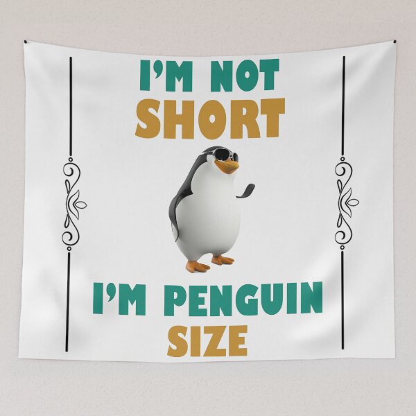 Item preview, I'm Not Short I'm Penguin Size cute and happy short people  designed and sold by Rami Khalifah.
