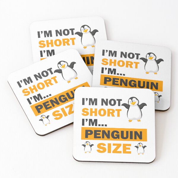 Item preview, I'm Not Short I'm Penguin Size cute and happy short people  designed and sold by Rami Khalifah.