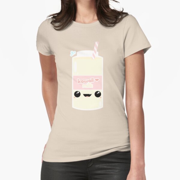 Kawaii Milk Fitted T-Shirt