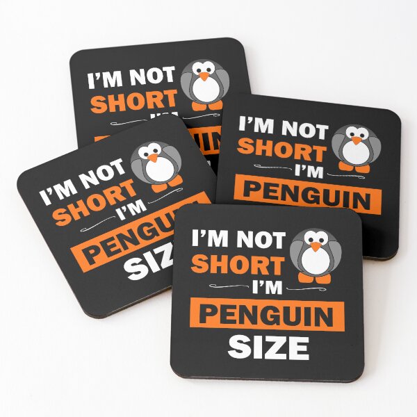 Item preview, I'm Not Short I'm Penguin Size cute and happy short people  designed and sold by Rami Khalifah.
