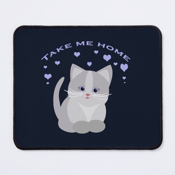 Item preview, Little cat needs love blue background designed and sold by Laura Greco.