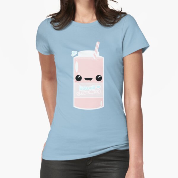 Kawaii Strawberry Fitted T-Shirt