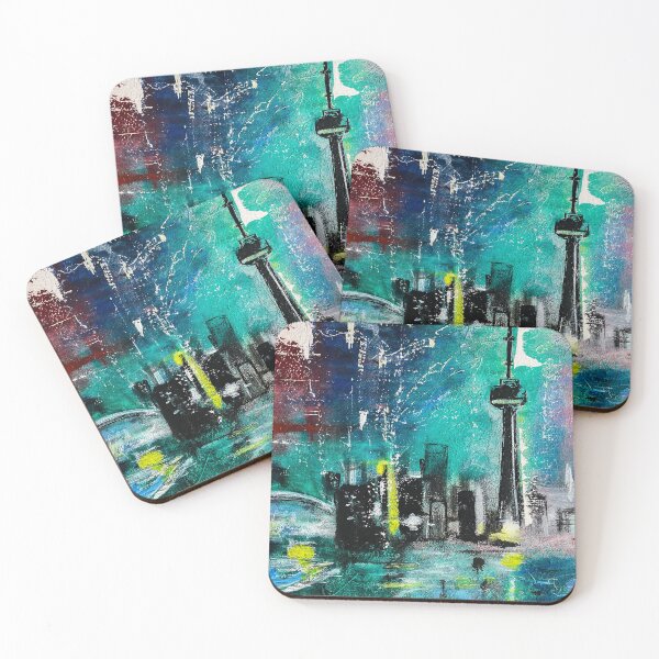 Item preview, Toronto "Colour Me 6ix" Abstract Painting designed and sold by AureliaReneeArt.