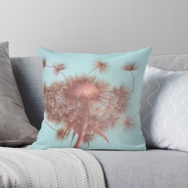 Dandelion wishes Throw Pillow