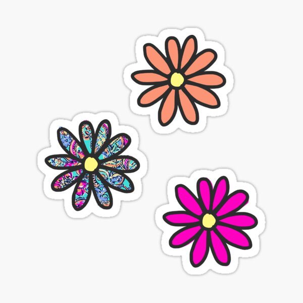 Item preview, Flower 3-pack Stickers designed and sold by abbyconnellyy.