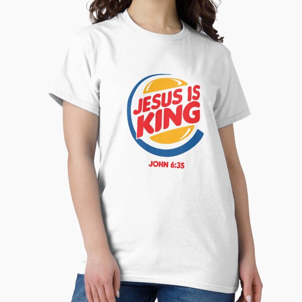 Vista previa del artículo con la obra «Jesús es rey», diseñado y vendido por Deannatheartist.
