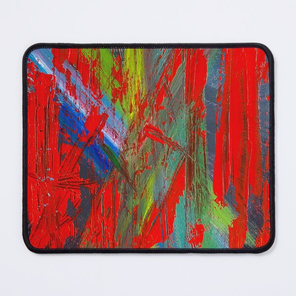 Item preview, Red "Pentimento With Tech" Abstract Painting  designed and sold by AureliaReneeArt.