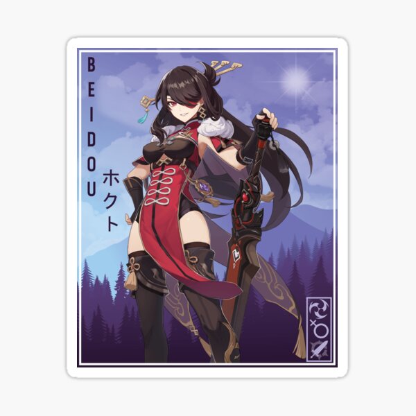 Beidou Genshin Impact Sticker For Sale By B Love Redbubble 