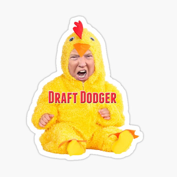 Baby Trump Draft Dodger Sticker