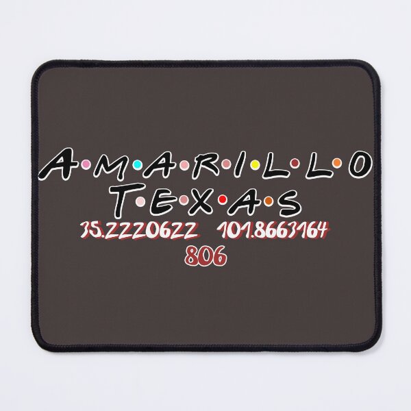 Item preview, Amarillo Texas - GPS and Area Code designed and sold by handsoftime2020.