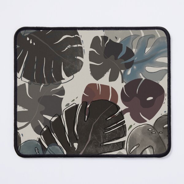 Item preview, Monstera Leafs Red and Blue Low saturation designed and sold by WildwaterDesign.