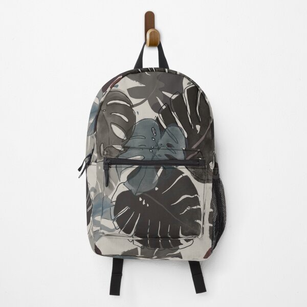 Item preview, Monstera Leafs Red and Blue Low saturation designed and sold by WildwaterDesign.