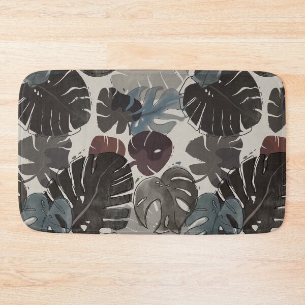 Item preview, Monstera Leafs Red and Blue Low saturation designed and sold by WildwaterDesign.