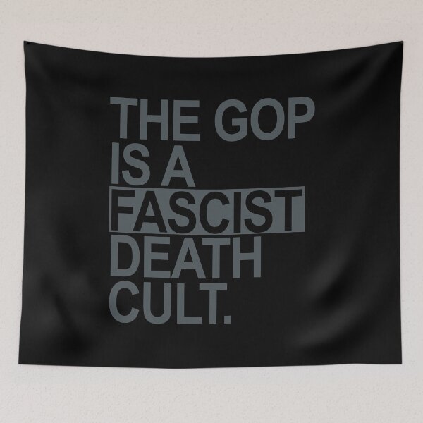 Item preview, The GOP is a FASCIST death cult - subtle gray designed and sold by Thelittlelord.