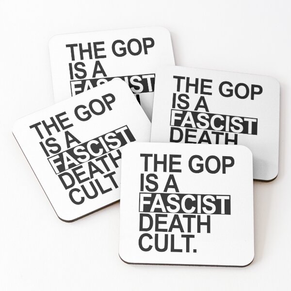 Item preview, The GOP is a FASCIST death cult - black designed and sold by Thelittlelord.