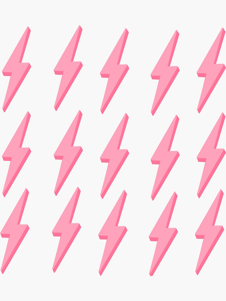 "Preppy Lightning Bolt Pattern" Sticker for Sale by Rainbowcreates