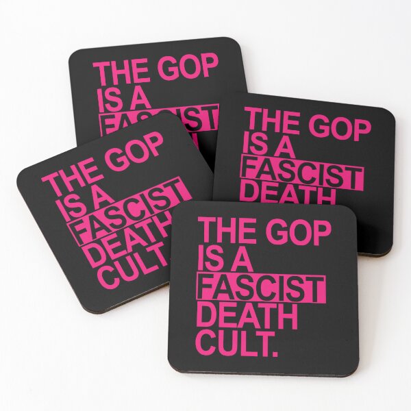 Item preview, The GOP is a FASCIST death cult - hot pink designed and sold by Thelittlelord.