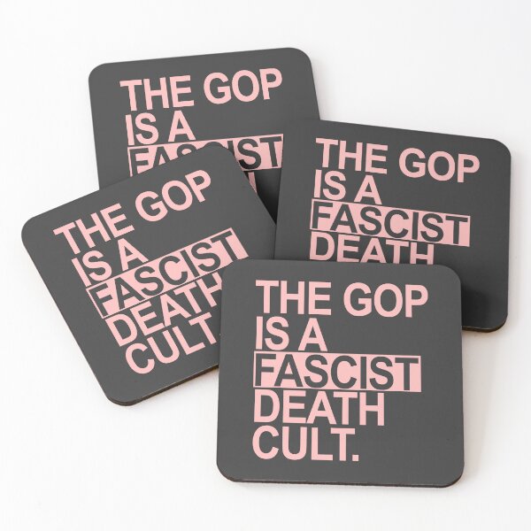 Item preview, The GOP is a FASCIST death cult - pink designed and sold by Thelittlelord.