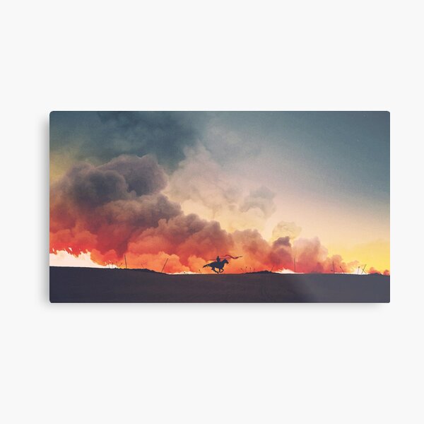 Field of Fire Metal Print