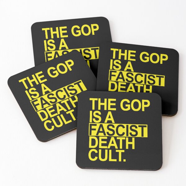 Item preview, The GOP is a FASCIST death cult - yellow designed and sold by Thelittlelord.