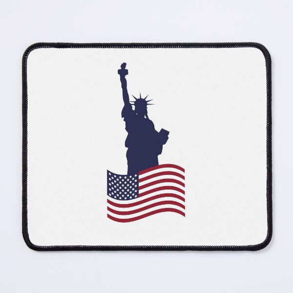 Item preview, Statue Of Liberty With American Flag Stickers & T shirts designed and sold by Yassin KM.