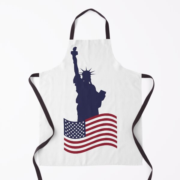 Item preview, Statue Of Liberty With American Flag Stickers & T shirts designed and sold by Yassin KM.